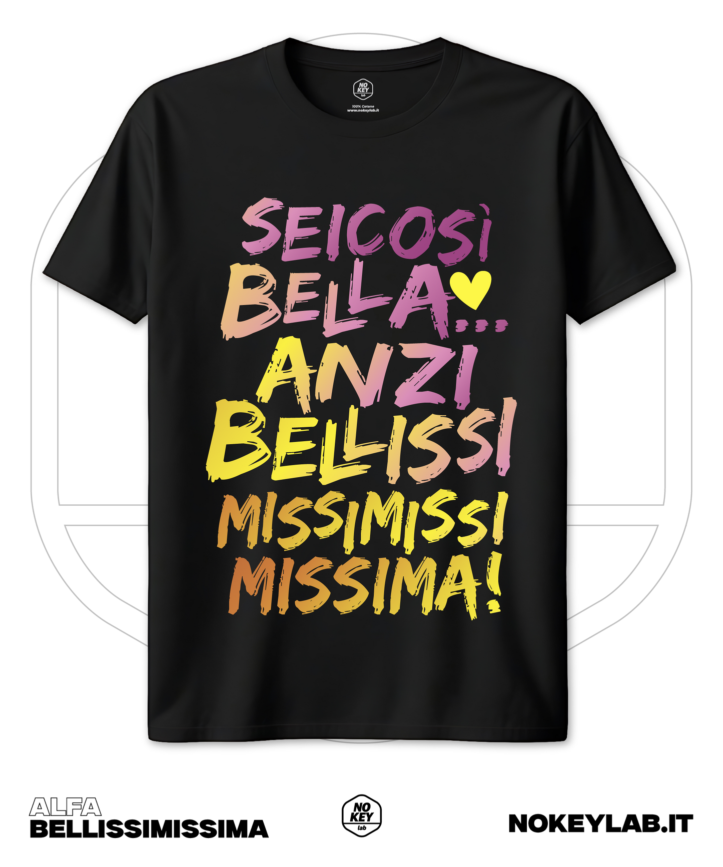 T-shirt Bella Anzi Bellissimissima musica italiana Maglia ALFA cantante