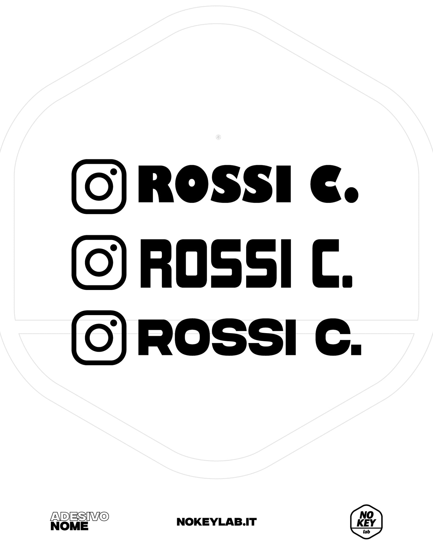 Instagram name sticker 5pcs