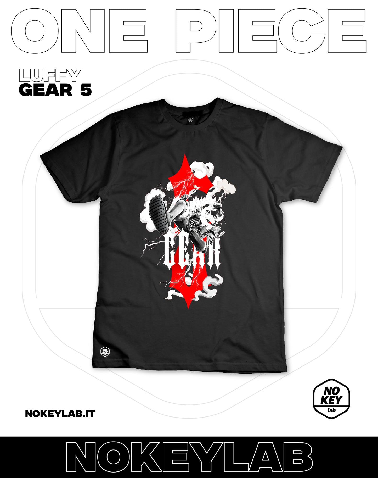 Luffy Gear 5 model 2 t-shirt
