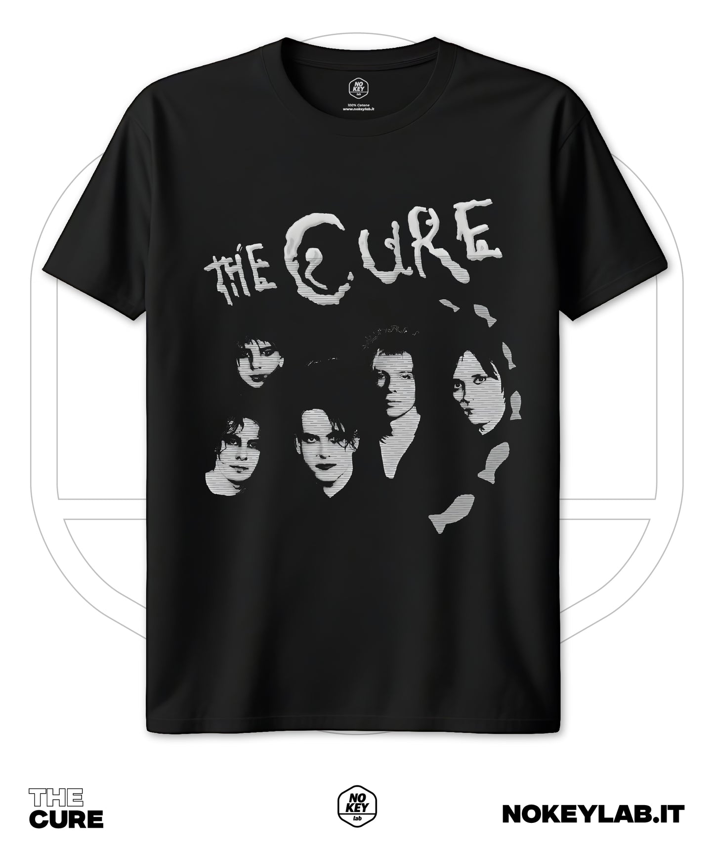 T-shirt The Cure: Stile Iconico per i Fan del Rock Anni '80