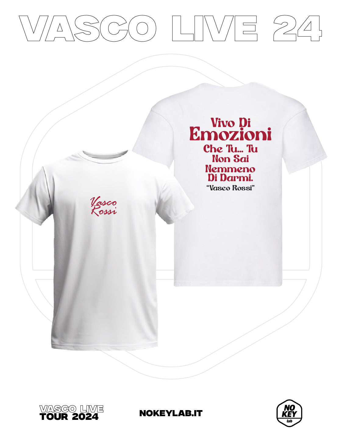 T-SHIRT I LIVE WITH EMOTIONS TOUR 2024 VASCO