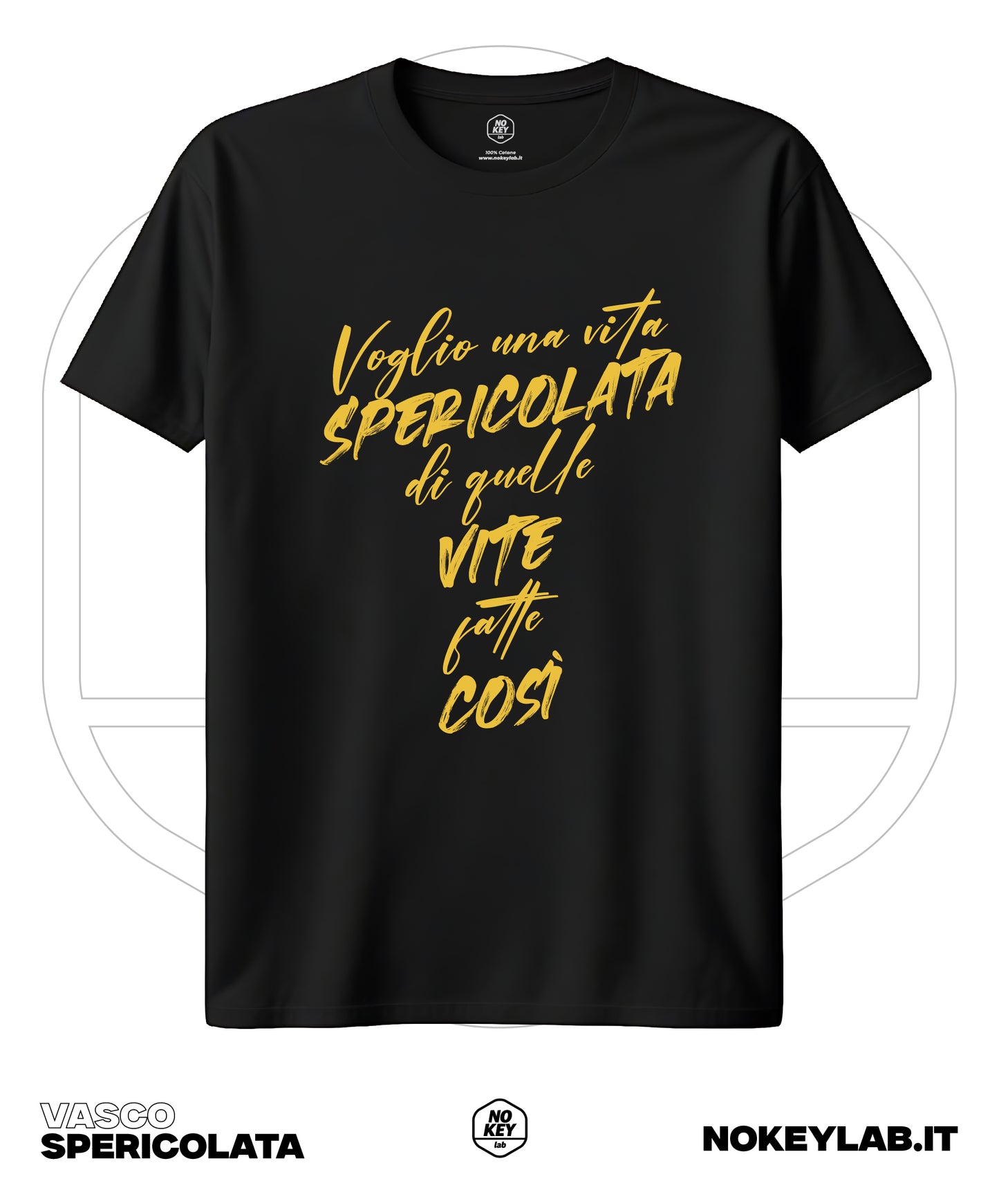 T-Shirt “Vita Spericolata” Vasco Rossi | Maglia Musica Rock Italiana