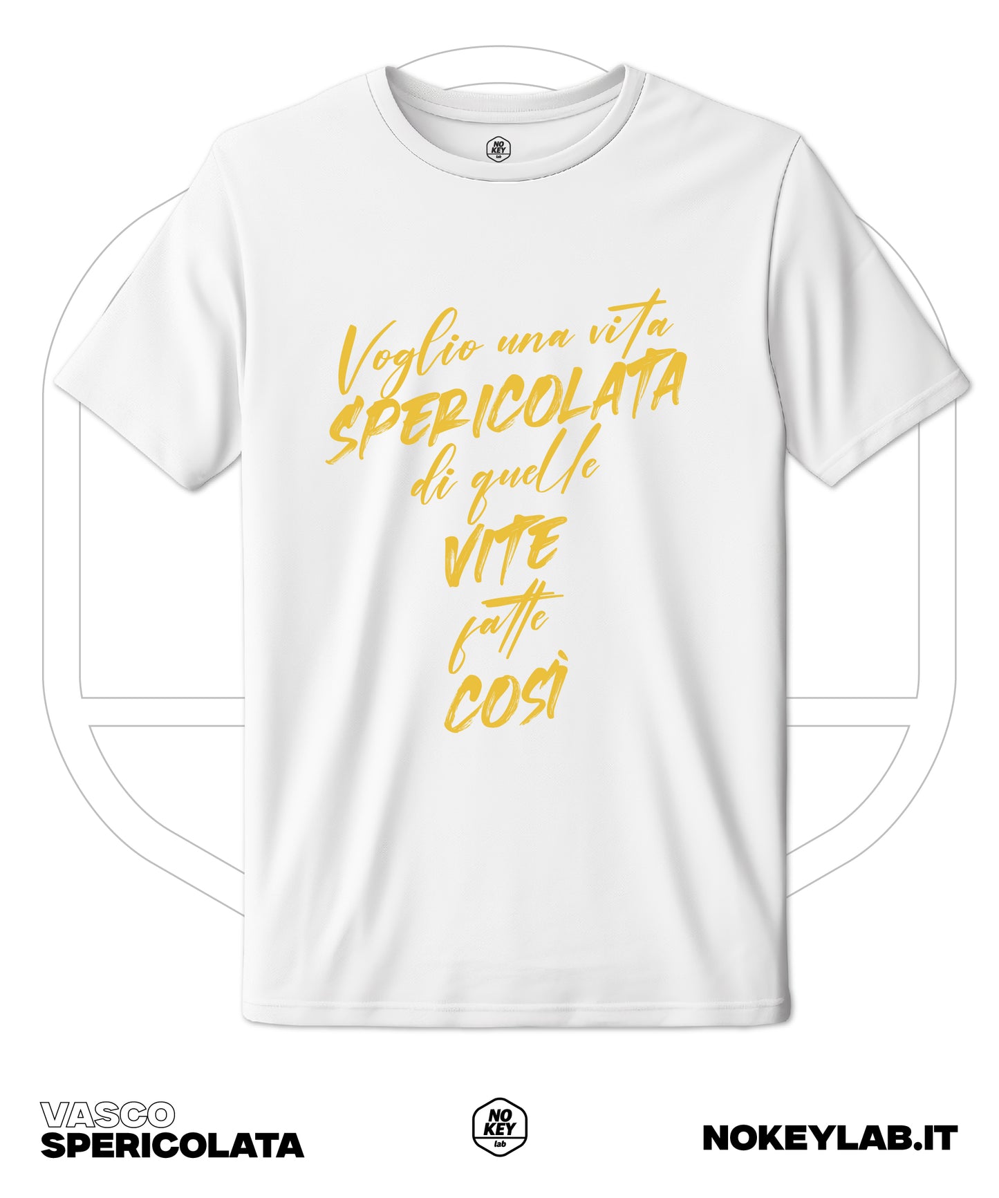 T-Shirt “Vita Spericolata” Vasco Rossi | Maglia Musica Rock Italiana