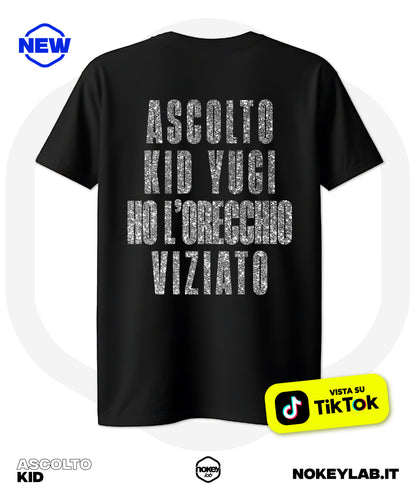 Maglia Kid Yugi "Ascolto Kid Yugi Ho L'Orecchio Viziato" – Unisex Black