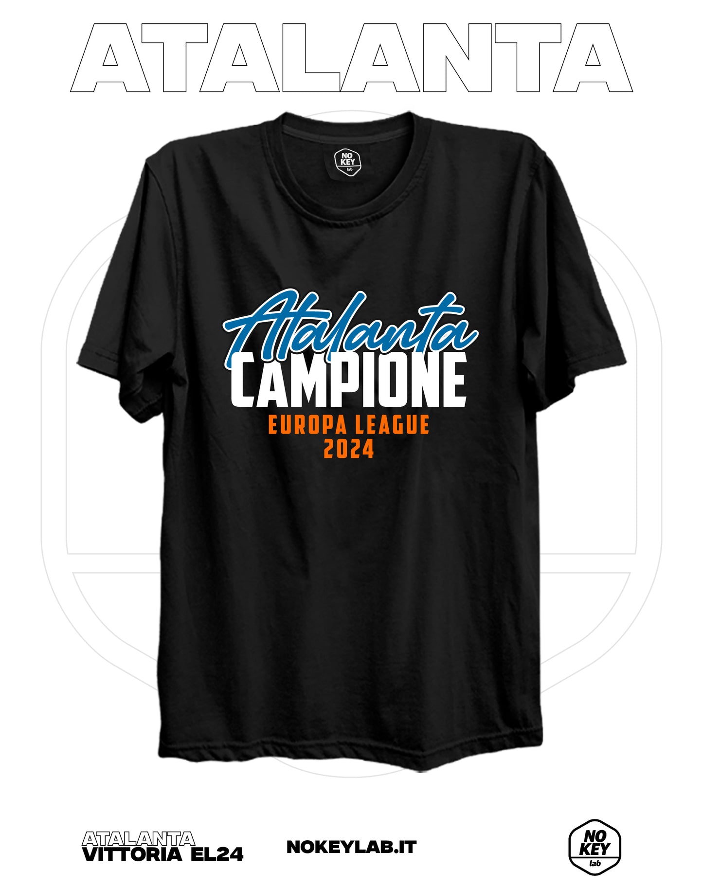 T-SHIRT ATALANTA VITTORIA EUROPA LEAGUE 2024