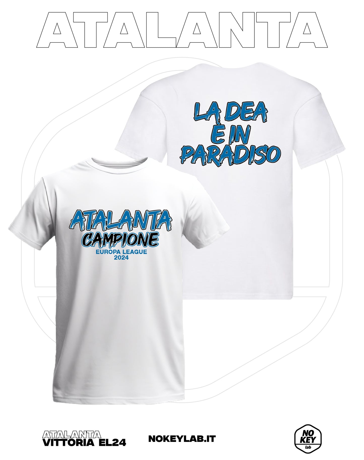 T-SHIRT ATALANTA VITTORIA EUROPA LEAGUE 2024