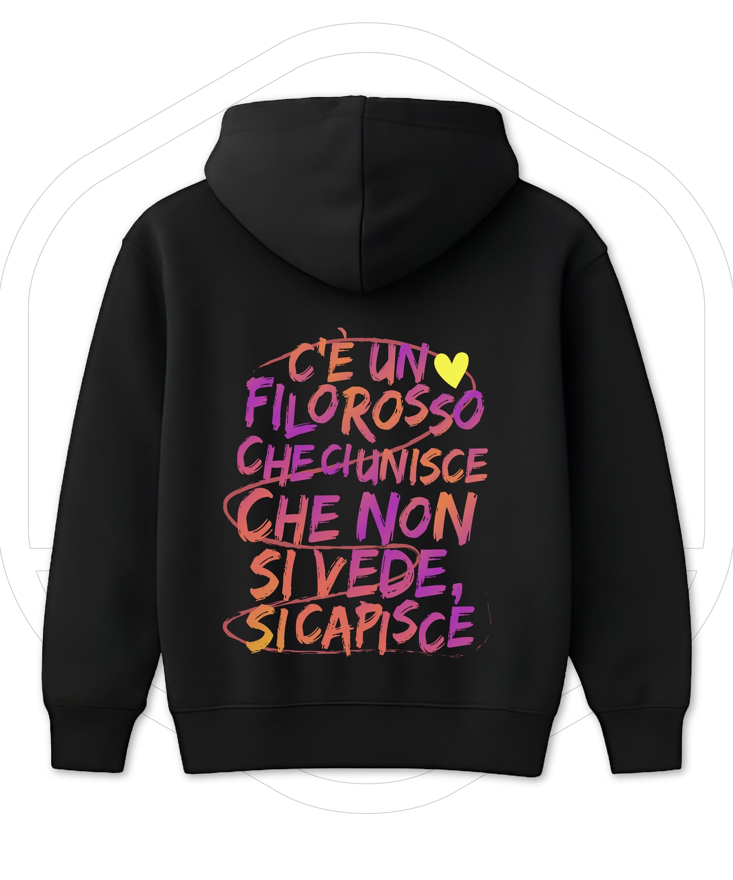 Felpa ispirata ad Alfa – Mood positivo & vibes musicali - Filo