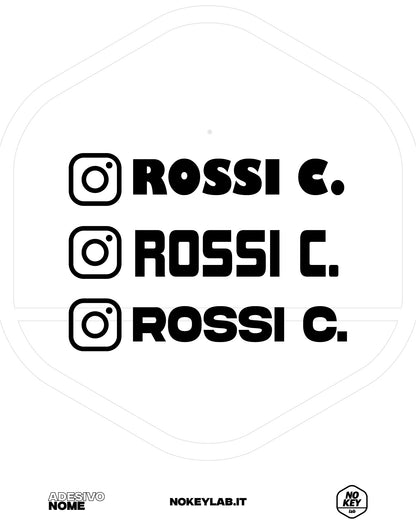 Adesivo nome instagram 5pz